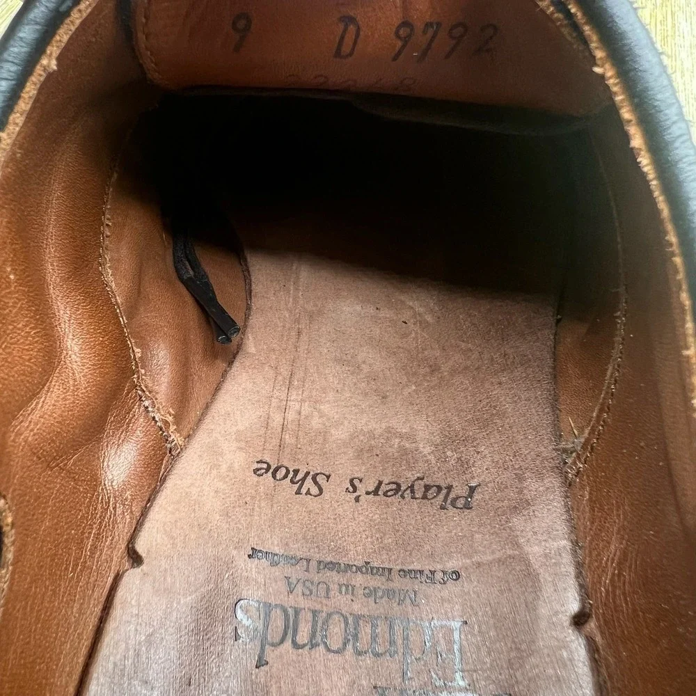 Allen Edmonds Player's Shoe Men's Size 9 D Navy Suede Wingtip Oxford Dress Shoes